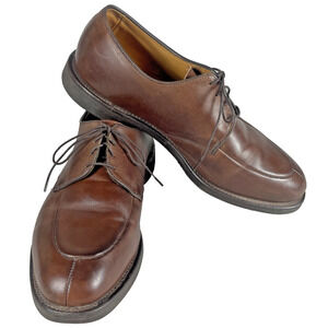 Allen Edmonds Kennett Split-Toe Lace-Up Oxford Dress Shoes Brown Men Size 10 USA